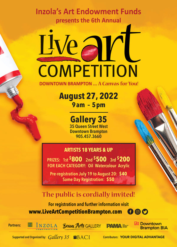 Live Art Competition Brampton 2022-All Welcome !