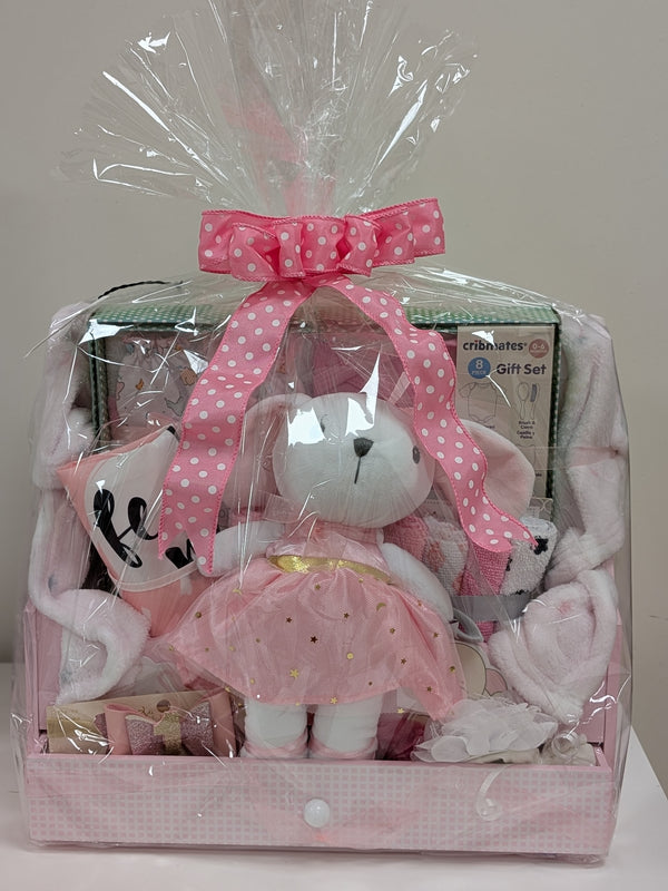 Adorable Baby Girl Gift Basket – Pink Drawer Edition