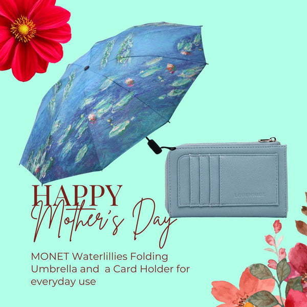 MONET Waterlilies Folding Umbrella and a Card Holder