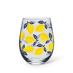 Sorrento Lemons Stemless Wine Glass