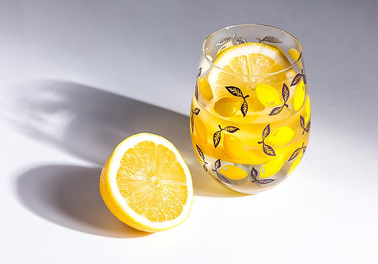 Sorrento Lemons Stemless Wine Glass