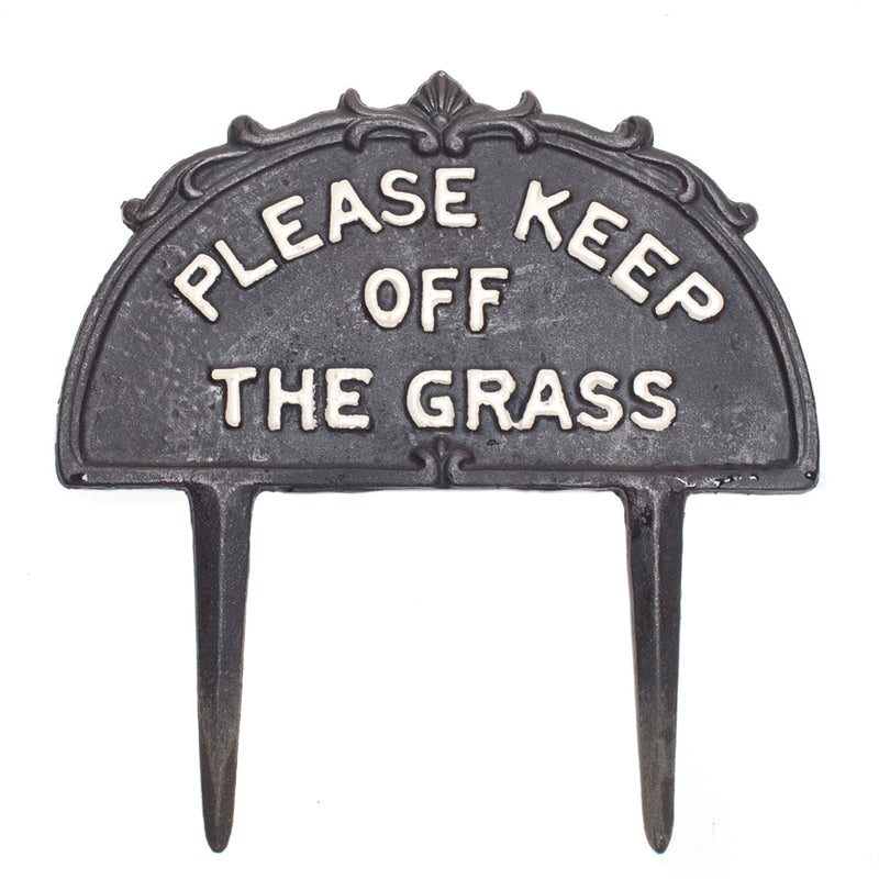 “Keep Off Grass” Ground Sign