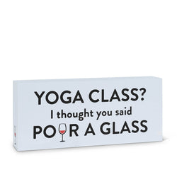 Rectangle "Yoga Class?" Block