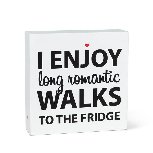 Square "I enjoy walks…" Block