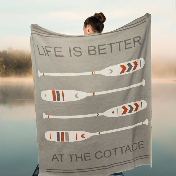 Cottage Paddle Knit Throw
