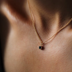 Black Belle Necklace In Black Onix and Gold