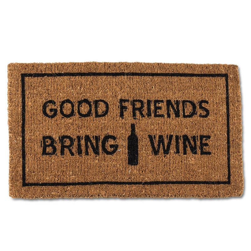 Good Friends Bring Good Wine Doormat