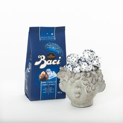 kissing face with Baci Chocolates