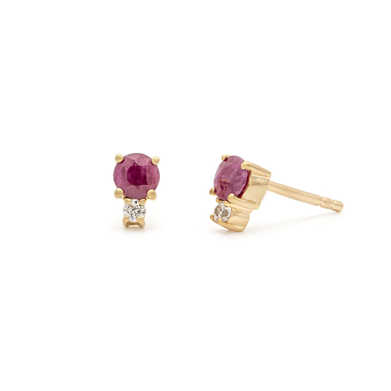 Joy Studs - Ruby